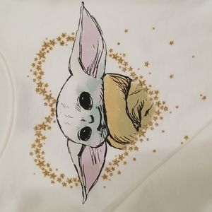 Baby Yoda Toddler Sweater w/ Gold Sparkle Detail